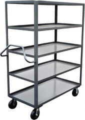 Jamco - 3,000 Lb Capacity, 5 Shelf, Steel Stock Truck - 36" Long x 72" Wide x 68" High, 6" Diam Phenolic Wheels - USA Tool & Supply