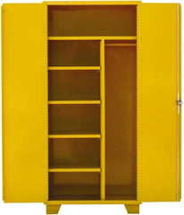 Jamco - 4 Shelf Locking Storage Cabinet - Steel, 36" Wide x 24" Deep x 78" High, Yellow - USA Tool & Supply