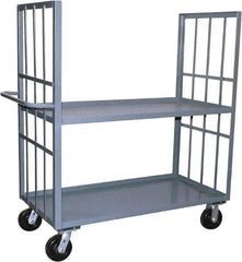 Jamco - 3,000 Lb Capacity, 2 Shelf, 2-Sided Steel Slat Truck - 24" Long x 60" Wide x 57" High, 6" Diam Phenolic Wheels - USA Tool & Supply