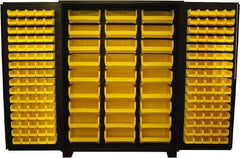 Jamco - 187 Bin Storage Cabinet - Steel, 60" Wide x 24" Deep x 78" High, Black - USA Tool & Supply