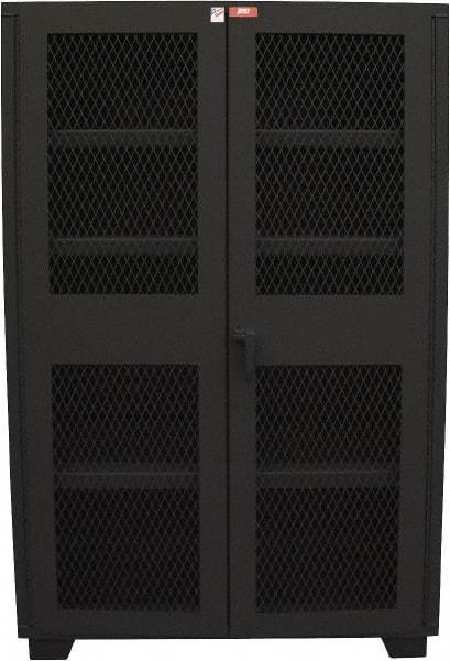 Jamco - 4 Shelf Visible Storage Cabinet - Steel, 36" Wide x 18" Deep x 78" High, Black - USA Tool & Supply