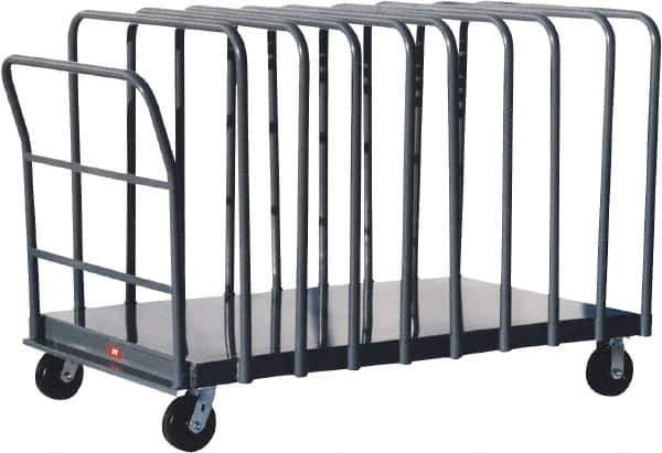 Jamco - 1,800 Lb Capacity Adjustable Panel Truck - Steel Deck, 72" OAW, 9" Platform Height - USA Tool & Supply