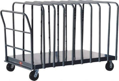 Jamco - 1,800 Lb Capacity Adjustable Panel Truck - Steel Deck, 72" OAW, 9" Platform Height, Phenolic Casters - USA Tool & Supply