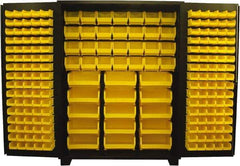 Jamco - 203 Bin Storage Cabinet - Steel, 60" Wide x 24" Deep x 78" High, Black - USA Tool & Supply