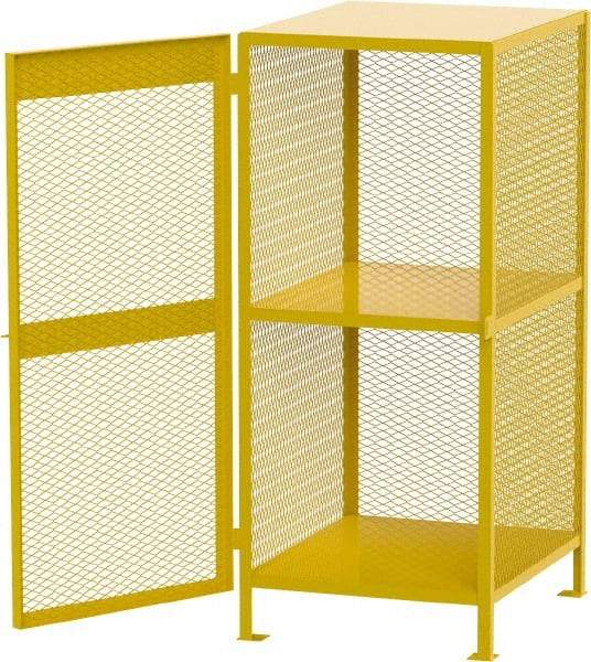 Jamco - Gas Cylinder Storage Cabinet - Steel, 40" Wide x 33" Deep x 71" High, Yellow - USA Tool & Supply