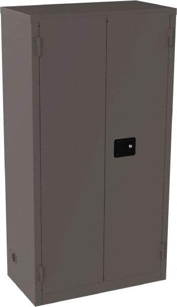 Jamco - 4 Shelf Security Storage Cabinet - Steel, 18" Wide x 34" Deep x 65" High, Gray - USA Tool & Supply