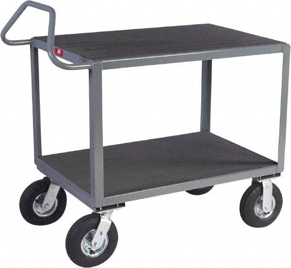 Jamco - 1,200 Lb Capacity, 24" Wide x 36" Long x 30" High Instrument Cart - 2 Shelf, Steel, 2 Rigid/2 Swivel Casters - USA Tool & Supply