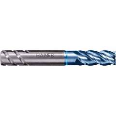 Corner Chamfer End Mill: 0.0787″ Dia, 0.2756″ LOC, 4 Flute, Solid Carbide 58 mm OAL, 6 mm Shank Dia, AlTiN Coated, Centercutting