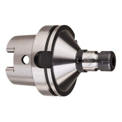 HAIMER - 2mm to 16mm Capacity, 100mm Projection, HSK125A Hollow Taper, ER25 Collet Chuck - 0.0001" TIR - Exact Industrial Supply