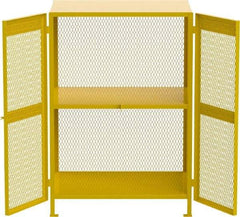 Jamco - Gas Cylinder Storage Cabinet - Steel, 40" Wide x 50" Deep x 71" High, Yellow - USA Tool & Supply