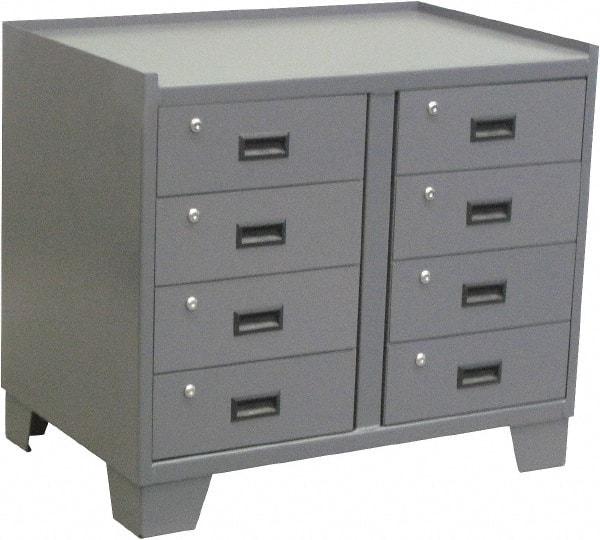 Jamco - Locking Storage Cabinet - Steel, 36" Wide x 24" Deep x 33" High, Gray - USA Tool & Supply