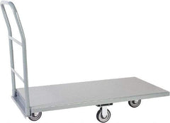 Jamco - 1,200 Lb Capacity Platform Truck - Steel Deck, 60" OAW, 9" Platform Height, Urethane Casters - USA Tool & Supply