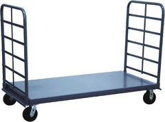 Jamco - 2,000 Lb Capacity Platform Truck - Steel Deck, 60" OAW, 10" Platform Height, Phenolic Casters - USA Tool & Supply