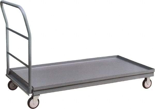 Jamco - 1,200 Lb Capacity Platform Truck - Steel Deck, 72" OAW, 9" Platform Height, Urethane Casters - USA Tool & Supply