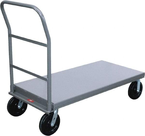 Jamco - 4,000 Lb Capacity Platform Truck - Steel Deck, 36" OAW, 12" Platform Height, Phenolic Casters - USA Tool & Supply