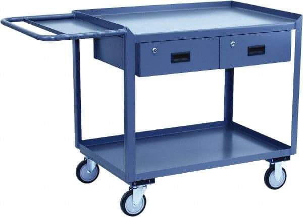 Jamco - Flush Mobile Work Bench - Steel, Gray, 24" Long x 36" Deep x 39" High - USA Tool & Supply