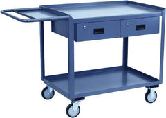 Jamco - Flush Mobile Work Bench - Steel, Gray, 24" Long x 48" Deep x 39" High - USA Tool & Supply