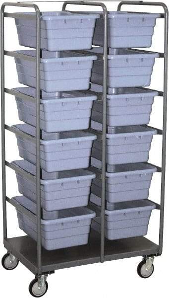 Jamco - 1,200 Lb Load Capacity, Plastic Tote Truck - 36" Wide x 26" Long x 72" High, Gray - USA Tool & Supply