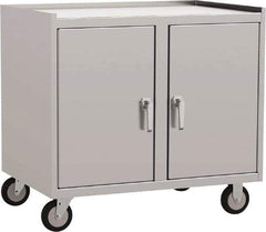 Jamco - 36" Wide x 34" High x 18" Deep, Mobile Closed Cabinet - 1,200 Lb Capacity, 24" Shelf Clearance - USA Tool & Supply
