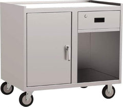 Jamco - 36" Wide x 34" High x 24" Deep, Mobile Closed Cabinet - 1,200 Lb Capacity, 18" Shelf Clearance - USA Tool & Supply