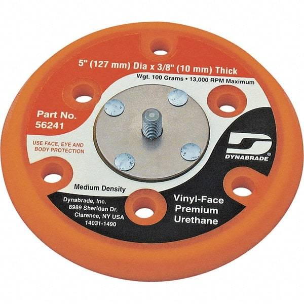Dynabrade - 5" Diam Disc Backing Vacuum Replacement Pad - Medium Density, 13,000 RPM - USA Tool & Supply