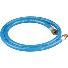 Dynabrade - 1/2" ID 5' Long Hose - Female/Male Ends, 90 Working psi, 1/2" Fitting, Blue - USA Tool & Supply