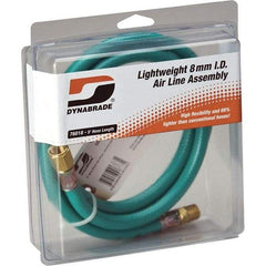 Dynabrade - 8mm ID 5' Long Hose - Male/Female Ends, 90 Working psi, Green - USA Tool & Supply