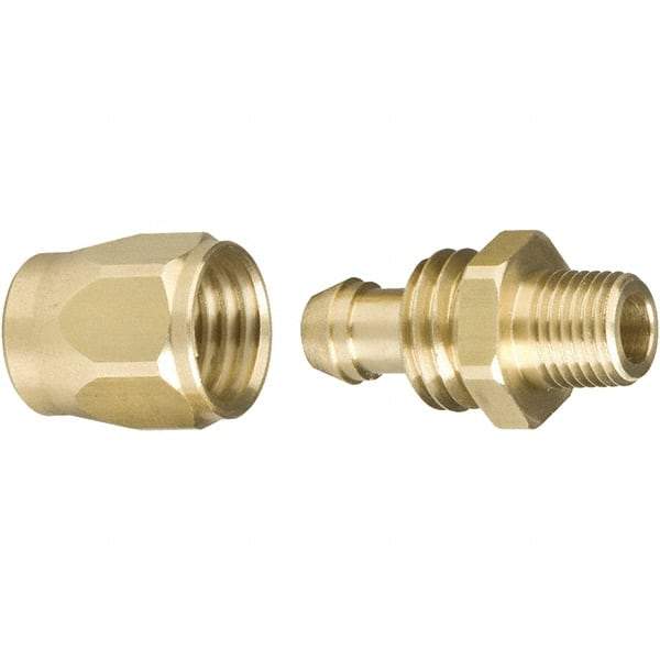 Dynabrade - 1/4 NPT Thread Hose Barb x Female NPT Connector - 3/8" ID Hose, Brass - USA Tool & Supply