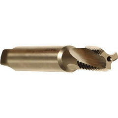 Emuge - Bright Finish, Cobalt, Interrupted Thread Pipe Tap - 2-9/16 Inch Overall Length, 1.06 Inch Thread Length, 0.53 Inch Square Size, Series KEG - USA Tool & Supply