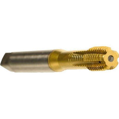 Emuge - 5/16-24 UNF 2BX Modified Bottoming Thread Forming Tap - Cobalt, TiN Finish, 3.543" OAL, 0.394" Thread Length, Right Hand Thread, Series Druck - USA Tool & Supply