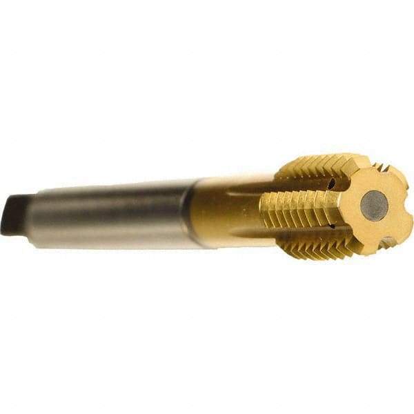 Emuge - 7/16-20 UNF 2BX Modified Bottoming Thread Forming Tap - Cobalt, TiN Finish, 3.937" OAL, 0.512" Thread Length, Right Hand Thread, Series Druck - USA Tool & Supply