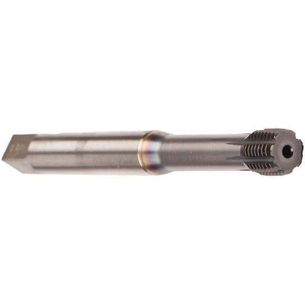 Emuge - M8x1.25 Metric 6HX Modified Bottoming Thread Forming Tap - Cobalt, TiCN Finish, 90mm OAL, 14mm Thread Length, Right Hand Thread, Series InnoForm - USA Tool & Supply