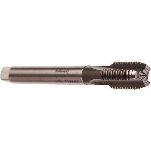 Emuge - M45x4.50 Metric Coarse 6HX 4 Flute Bright Finish Cobalt Straight Flute Machine Tap - Modified Bottoming, Right Hand Thread, 220mm OAL, 58mm Thread Length, Oversize - Exact Industrial Supply
