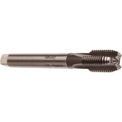 Emuge - M48x5.00 Metric Coarse 6HX 4 Flute Bright Finish Cobalt Straight Flute Machine Tap - Modified Bottoming, Right Hand Thread, 250mm OAL, 65mm Thread Length, Oversize - Exact Industrial Supply
