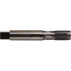 Emuge - M14x1.00 Metric Fine 6HX 5 Flute TiCN Finish Solid Carbide Straight Flute Machine Tap - Bottoming, Right Hand Thread, 110mm OAL, 24mm Thread Length, Oversize - Exact Industrial Supply