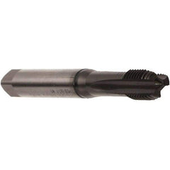 Emuge - M5x0.80 Metric Coarse 6HX 3 Flute GLT-1 Finish Cobalt Straight Flute Machine Tap - Modified Bottoming, Right Hand Thread, 70mm OAL, 15mm Thread Length, Oversize - Exact Industrial Supply