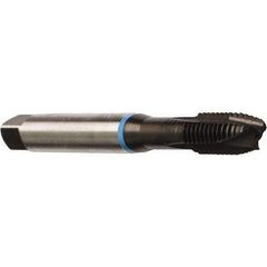 Emuge - 3/8-24 UNF, 3 Flute, Nitride Finish, Cobalt Spiral Point Tap - Plug Chamfer, Right Hand Thread, 2-15/16" OAL, 0.709" Thread Length, 0.381" Shank Diam, 3B Class of Fit, Series Rekord B - Exact Industrial Supply