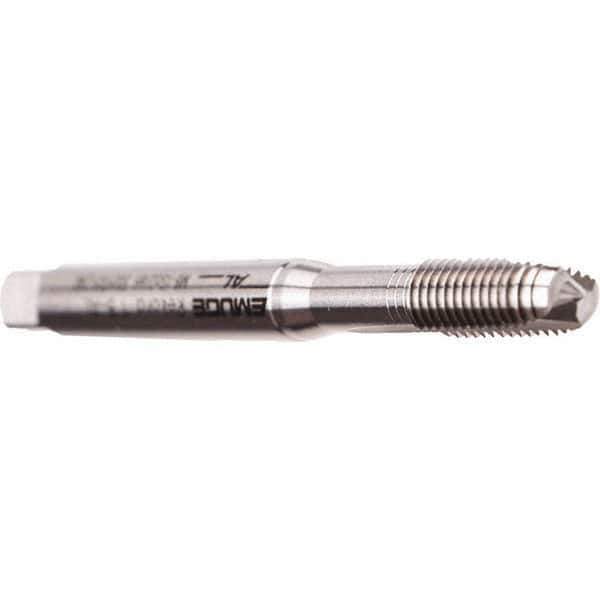 Emuge - M6x1.00 Metric Coarse, 2 Flute, Bright Finish, Cobalt Spiral Point Tap - Modified Bottoming Chamfer, Right Hand Thread, 80mm OAL, 17mm Thread Length, 6mm Shank Diam, 6H Class of Fit, Series Rekord B - Exact Industrial Supply