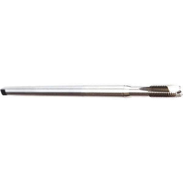 Emuge - M6x1.00 Metric Coarse 3 Flute Bright Finish Cobalt Spiral Point Extension Tap - Plug Chamfer, 160mm OAL, 6H Class of Fit, Series Rekord B - USA Tool & Supply