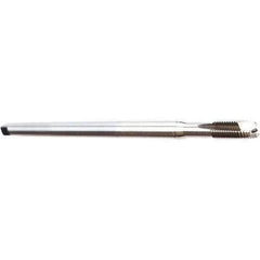 Emuge - M3x0.50 Metric Coarse 3 Flute Bright Finish Cobalt Spiral Point Extension Tap - Plug Chamfer, 100mm OAL, 6H Class of Fit, Series Rekord B - Exact Industrial Supply
