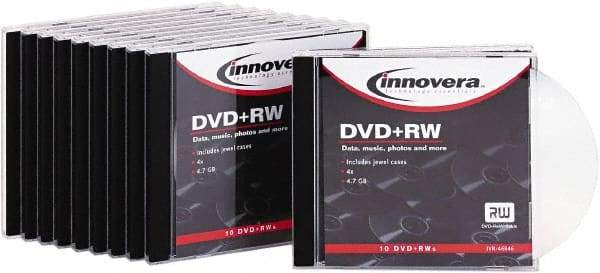 innovera - DVD+RW Discs - Use with CD, DVD Drives - USA Tool & Supply