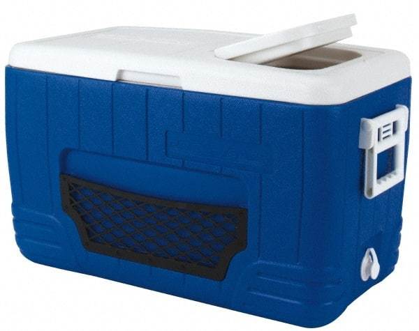 PRO-SAFE - 48.6 Qt Ice Chest - Plastic, Blue/White - USA Tool & Supply