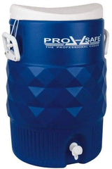 PRO-SAFE - 5 Gal Beverage Cooler - Plastic, Blue/White - USA Tool & Supply