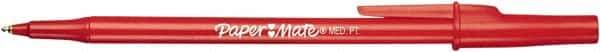 Paper Mate - 1mm Ball Point Stick Pen - Red - USA Tool & Supply