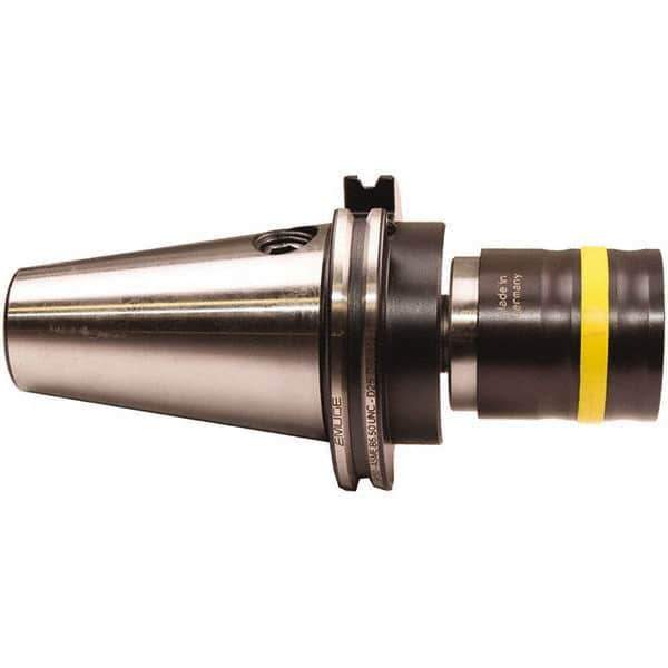 Emuge - 50mm Straight Shank Diam Tension & Compression Tapping Chuck - M4.5 Min Tap Capacity, 88mm Projection, Size 3 Adapter, Quick Change - Exact Industrial Supply