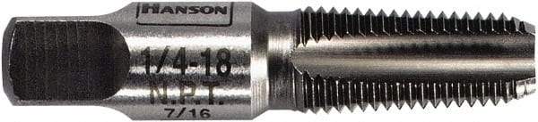 Irwin Hanson - 1-1/4 - 11-1/2 NPT Thread, 5 Flute Standard Pipe Tap - Bright Finish, Carbon Steel - Exact Industrial Supply