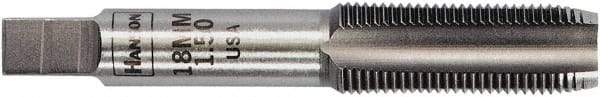 Irwin Hanson - M16x1.00 Metric 2B 4 Flute Bright Finish Carbon Steel Straight Flute Standard Hand Tap - Plug, Right Hand Thread, Oversize - Exact Industrial Supply