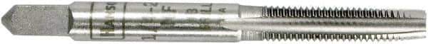 Irwin Hanson - 11/16-16 UNS 2B 4 Flute Bright Finish Carbon Steel Straight Flute Standard Hand Tap - Taper, Right Hand Thread, Oversize - Exact Industrial Supply
