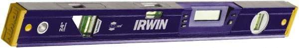 Irwin - 24" Long 3 Vial Box Beam Level - Aluminum, Blue - USA Tool & Supply