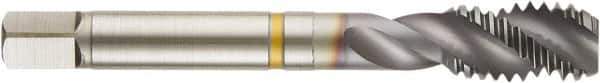 Guhring - M24x3.00 Metric 6H Modified Bottoming Spiral Flute Tap - Cobalt, TiCN Finish, 4.909" OAL, Right Hand Flute, Right Hand Thread, D8, Series 4412 - USA Tool & Supply